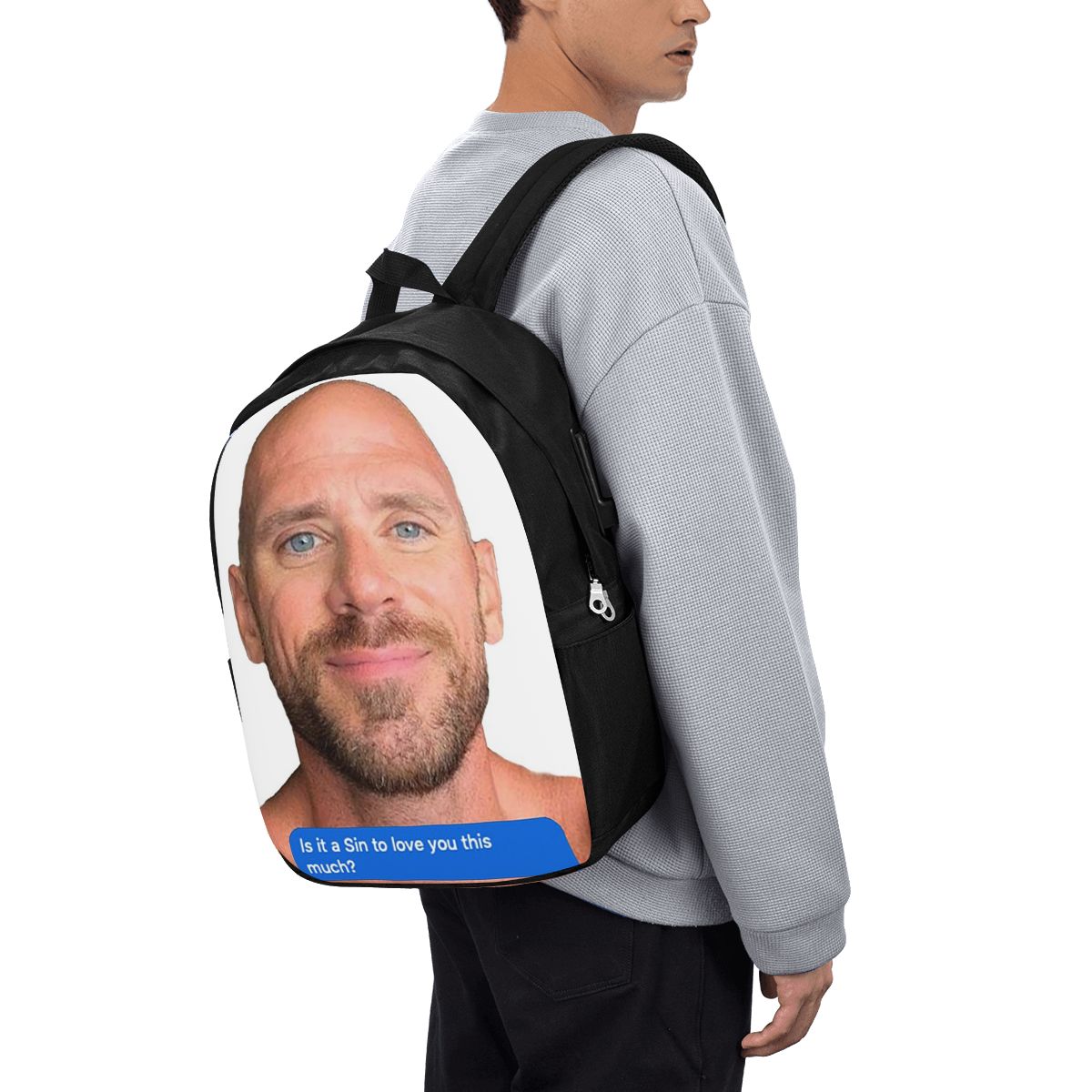Travel Accessories For Men - Plecak Johnny Sins z motywem flirtującego