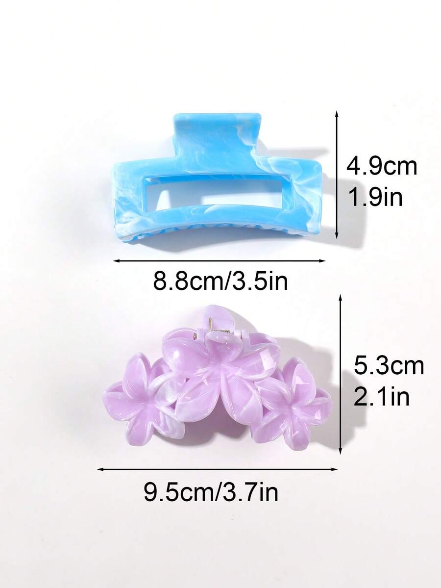 Travel Accessories Bunnings - SGIAWETA-6 szt. Niebiesko-fioletowe marmurkowane spinki do