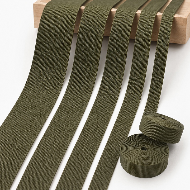 Travel Accessories To Sew - Taśma nylonowa 2-10M 20-50mm, kolor wojskowa
