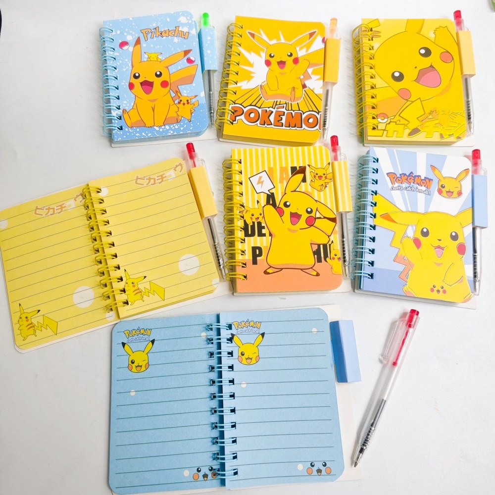 Travel Notebook Journal - Zestaw: Słodki notes Pokemon A7 na
