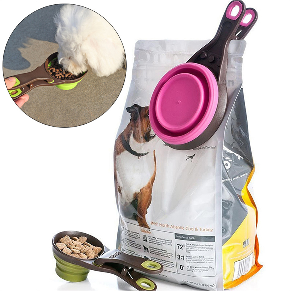 Travel Accessories Dog - Przenośna Składana Silikonowa Łyżka do Karmy