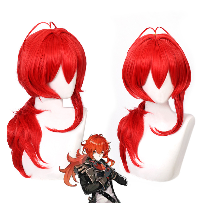 Peruka Cosplay Diluc Genshin I – Travel Accessories For Men recenzja i cena