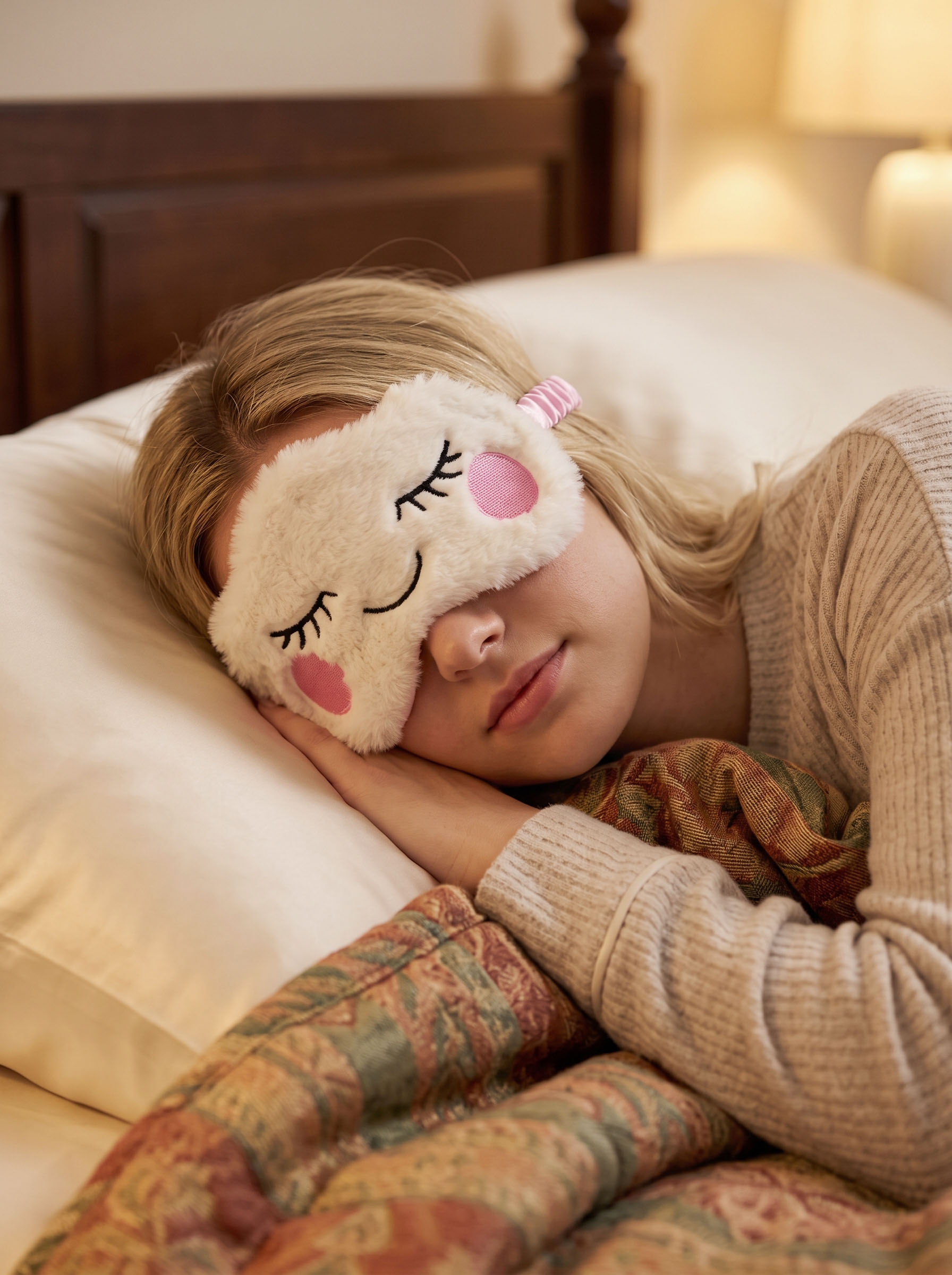 1 szt. Pluszowa maska na oczy  – Eye Mask Sleep Travel recenzja i cena