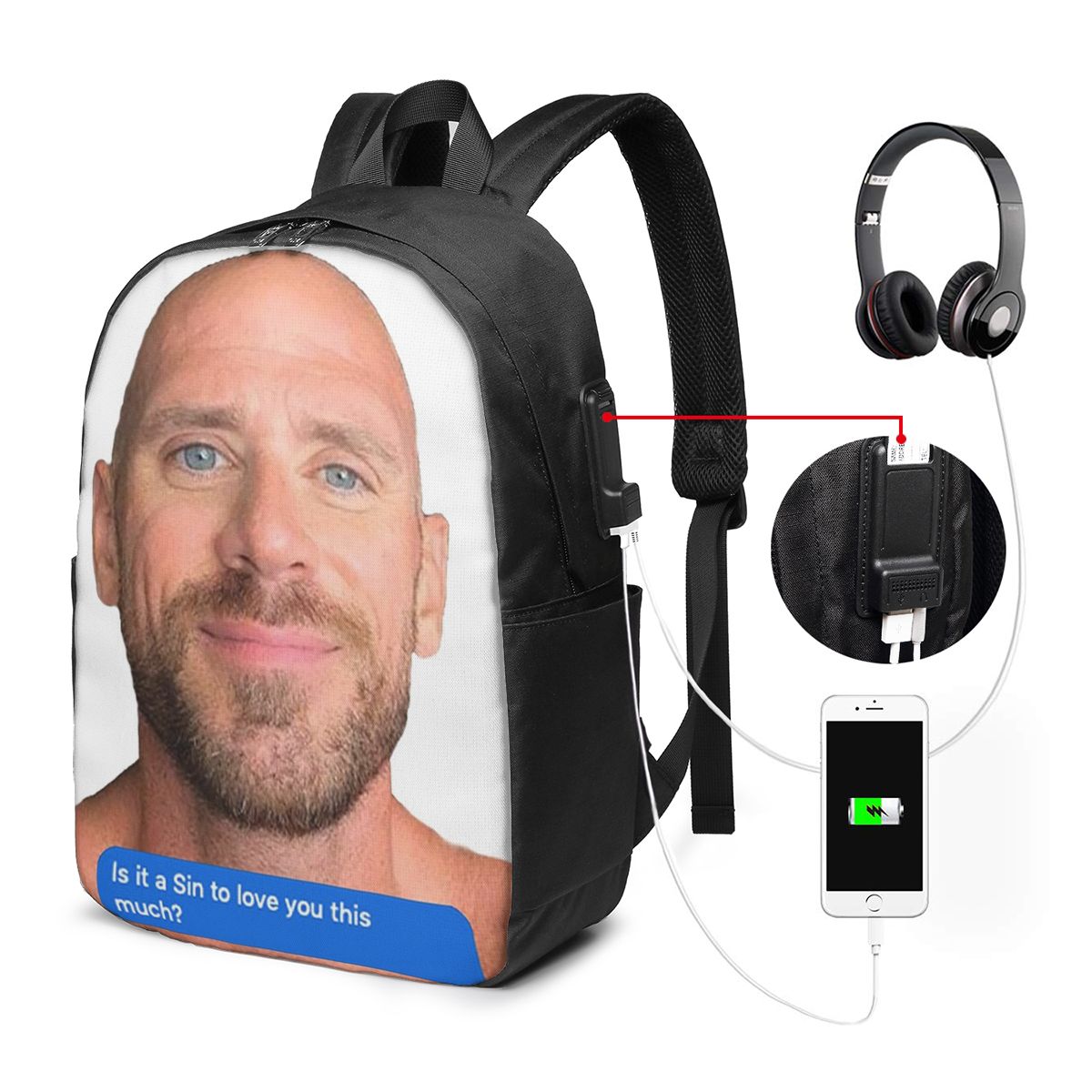 Plecak Johnny Sins z motywem f – Travel Accessories For Men recenzja i cena
