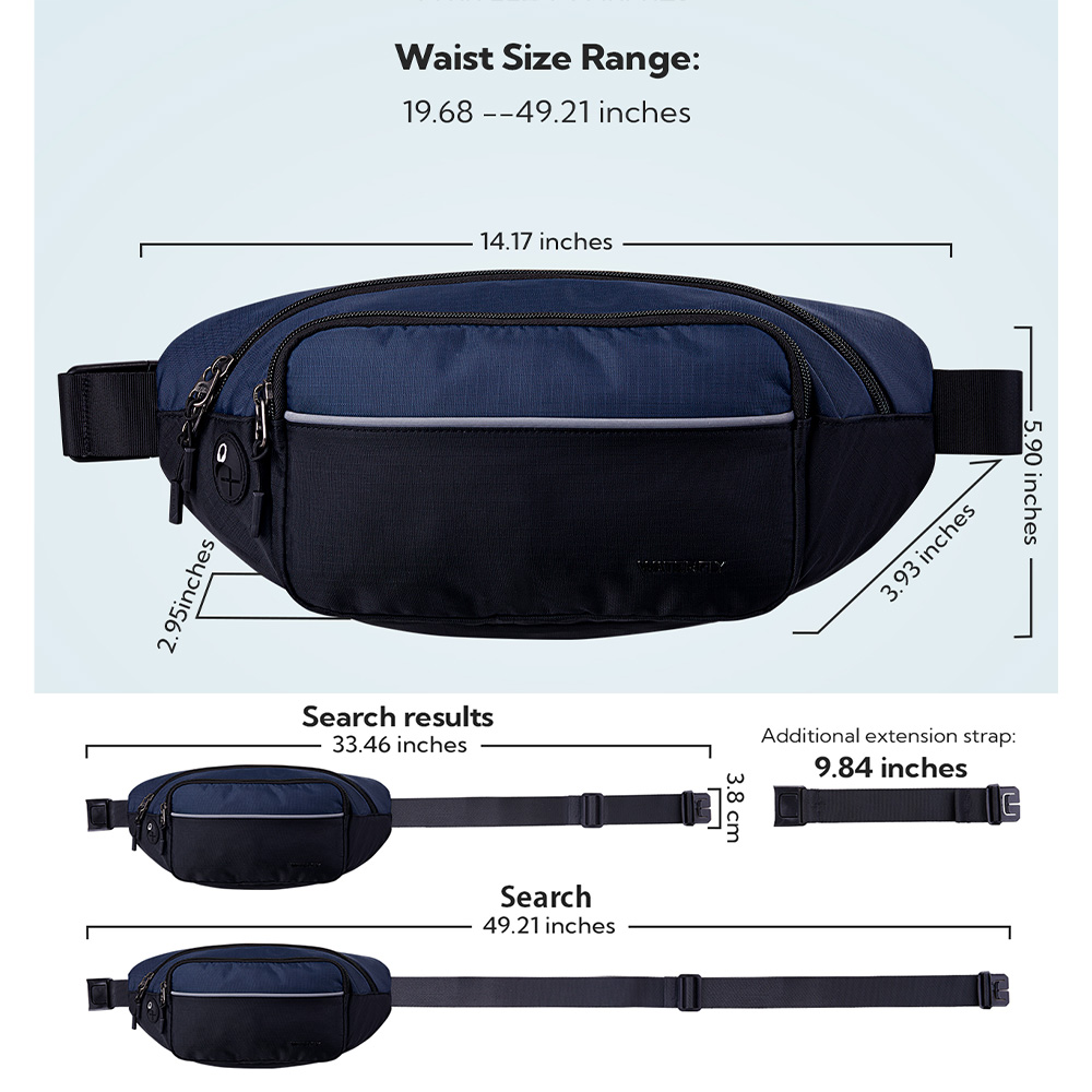 WATERFLY Fanny Pack Waist Bag  – Travel Accessories For Men recenzja i cena