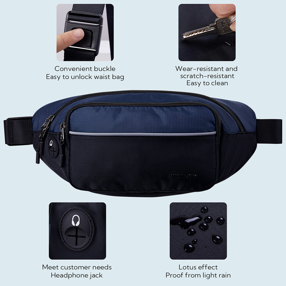 WATERFLY Fanny Pack Waist Bag  – Travel Accessories For Men recenzja i cena